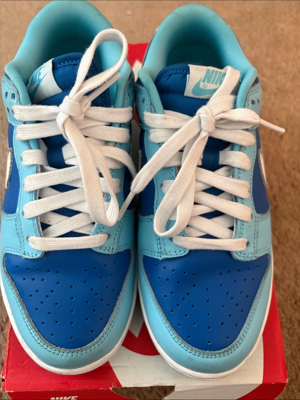 Nike Dunk Low retro’s QS - Flash/ White - Argon Blue - Flash